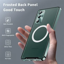 Shockproof Metal Armor Magsafe Case For Samsung Galaxy S22 S23 S24 S25 Ultra Note 10 Plus S20 S21 FE S23 Plus Note 20 Ultra Case