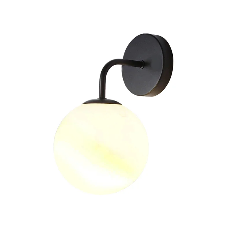

ABJI-Black Modern Minimalist Wall Lamp For Bedroom Staircase Hallway Balcony For Living Room Sconce Light