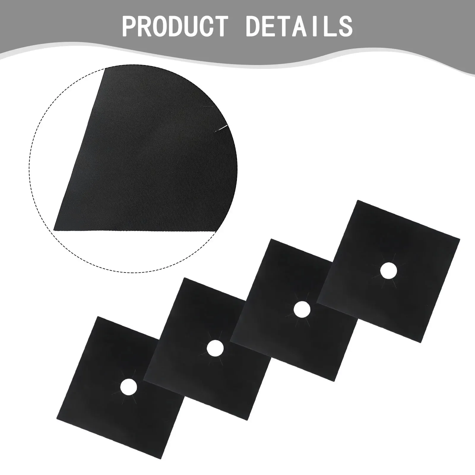 

4PCS Gas Stove Protector Stovetop Burner Covers For Gas Stoves Washable Gas Stovetop Kitchen Accessories Mat Cooker Cover