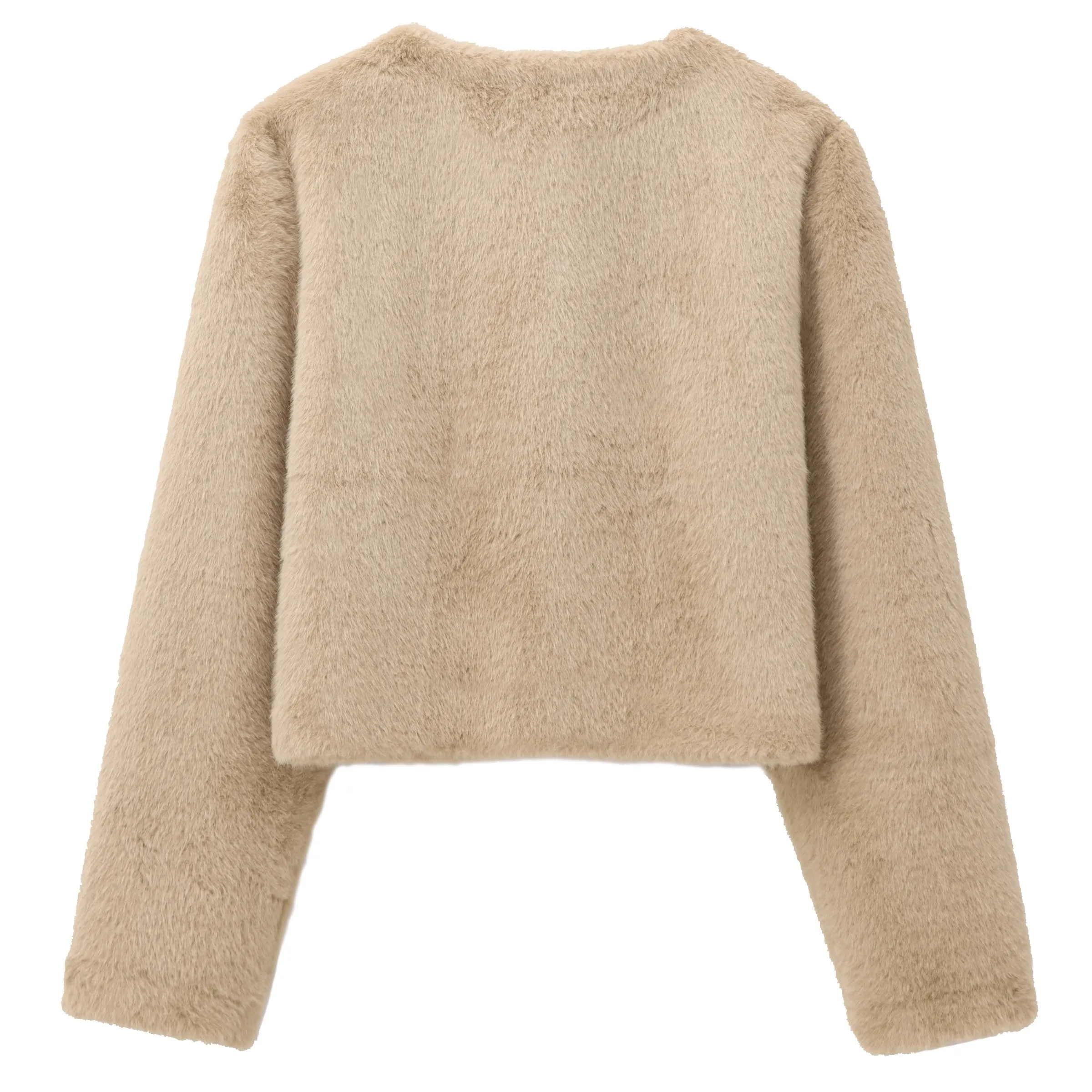 ZAB, осеннее новое женское пальто из синтетического меха с эффектом мои, круглое пальто из полиэфирного волокна, универсальное Sle 638269