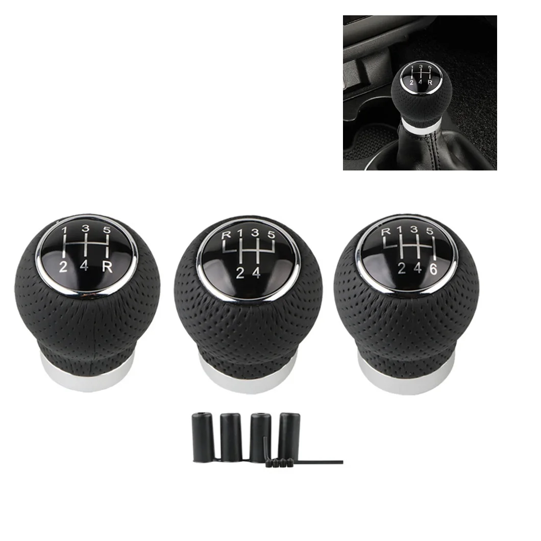 5 Speed Manual Car Gear Shift Knob Shifter Stick Lever Car Stitching Gear Knob For Automatic Manual Cars AT MT