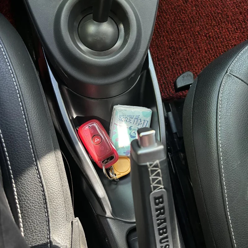 Car Center Console Organizer Tray Armrest Storage Box for Benz Smart 453 Fortwo Forfour 2015- 2019 Auto Modified Accessories