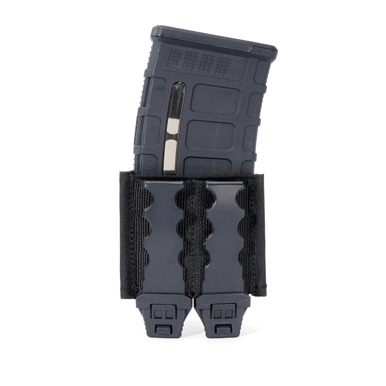 Tactical Single 5.56mm Magazine Pouch Quick Draw MOLLE Mag Carrier Compatible With Tactical Belt Vest For M4 AR15 Airsoft Shooti