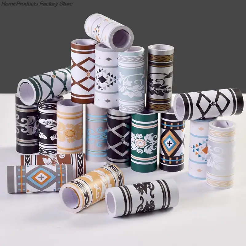 10M PVC Waterproof Waist Line Self Adhesive Skirting Waist Line Wallpaper Living Room Decor Vinyl Wall Border Wall Stickers
