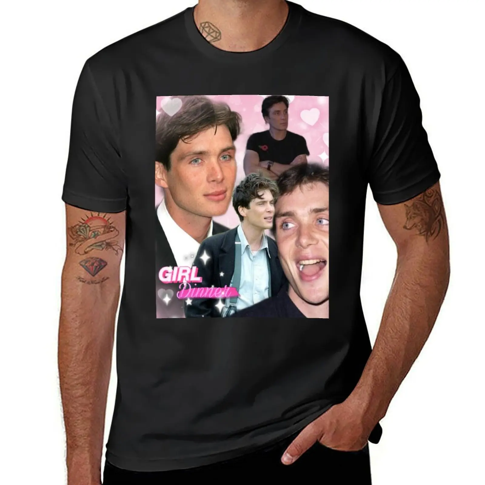 Cillian Murphy Girl DInner T-Shirt vintage oversized mens t shirts pack