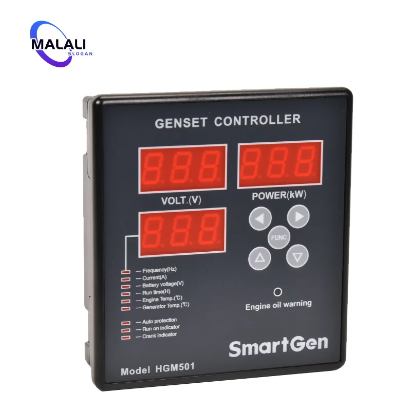 Imagem -04 - Smartgen-start e Stop Genconjunto Módulo Controlador Gerador a Gasolina Diesel Display Digital Led Peças do Painel de Controle dc 918v Hgm501