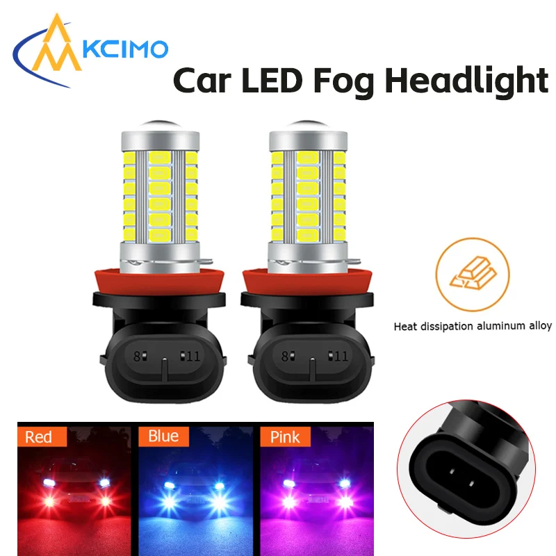 2pcs H8 Led H11 9005 HB3 9006 HB4 PSX24W Car LED Fog Headlight Bulbs 6000K White Fog Lamp Day Running Light Auto Front Foglamps
