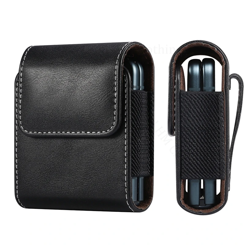 

Phone Shell PU Leather Case For Tecno Phantom V Flip 2 5G Magnetic Waist Belt Bag Phone Pouch For TECNO Phantom V Flip2 5G Funda