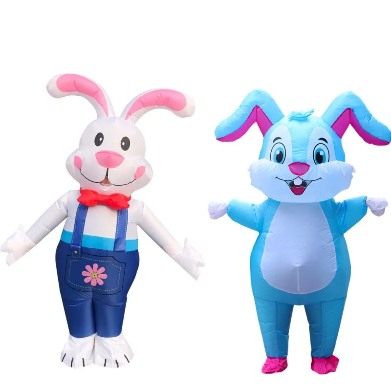 Easter Bunny Standing Inflatable Clothing Adult Cute Cartoon