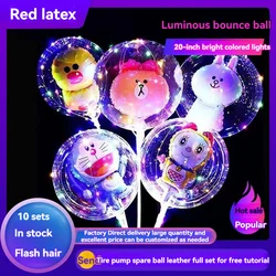 Wholesale 20 inch light up bobble balloons, transparent material, create unique party atmosphere, make your event special!
