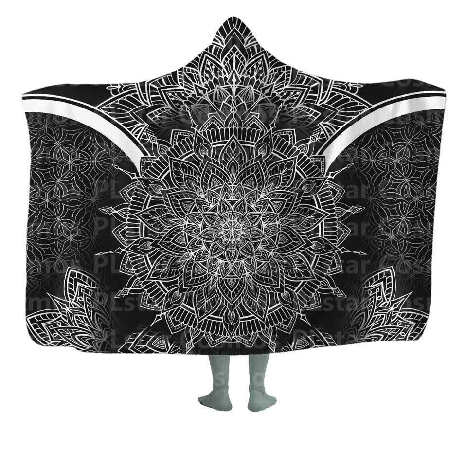 Celestial Mirage Hooded Blanket 3D All Over Printed Wearable Blanket for Men and Women Adults Kids Fleece Blanket 18