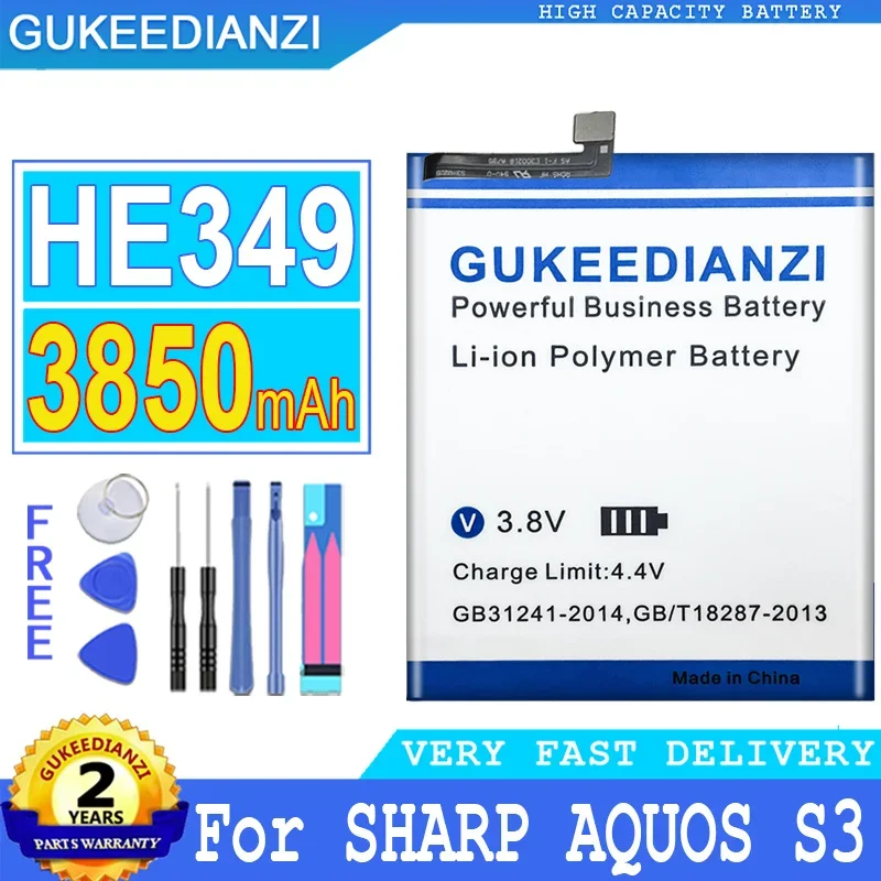 

GUKEEDIANZI Battery HE349 for SHARP AQUOS S3 fs8032, 3850mAh, Big Power