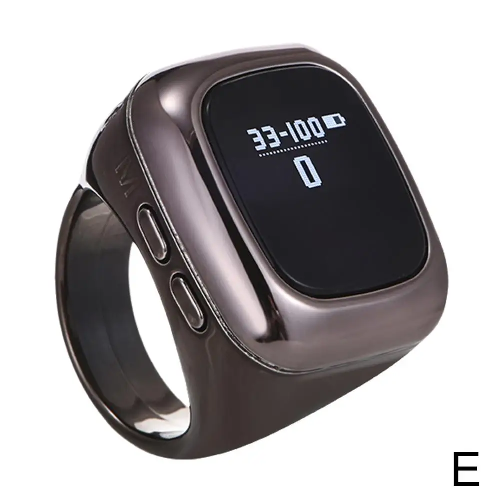 Multi-functional Counter Led Display Electronic Digital Reminder Prayer Wearable Counter Finger Rings Device M0l1