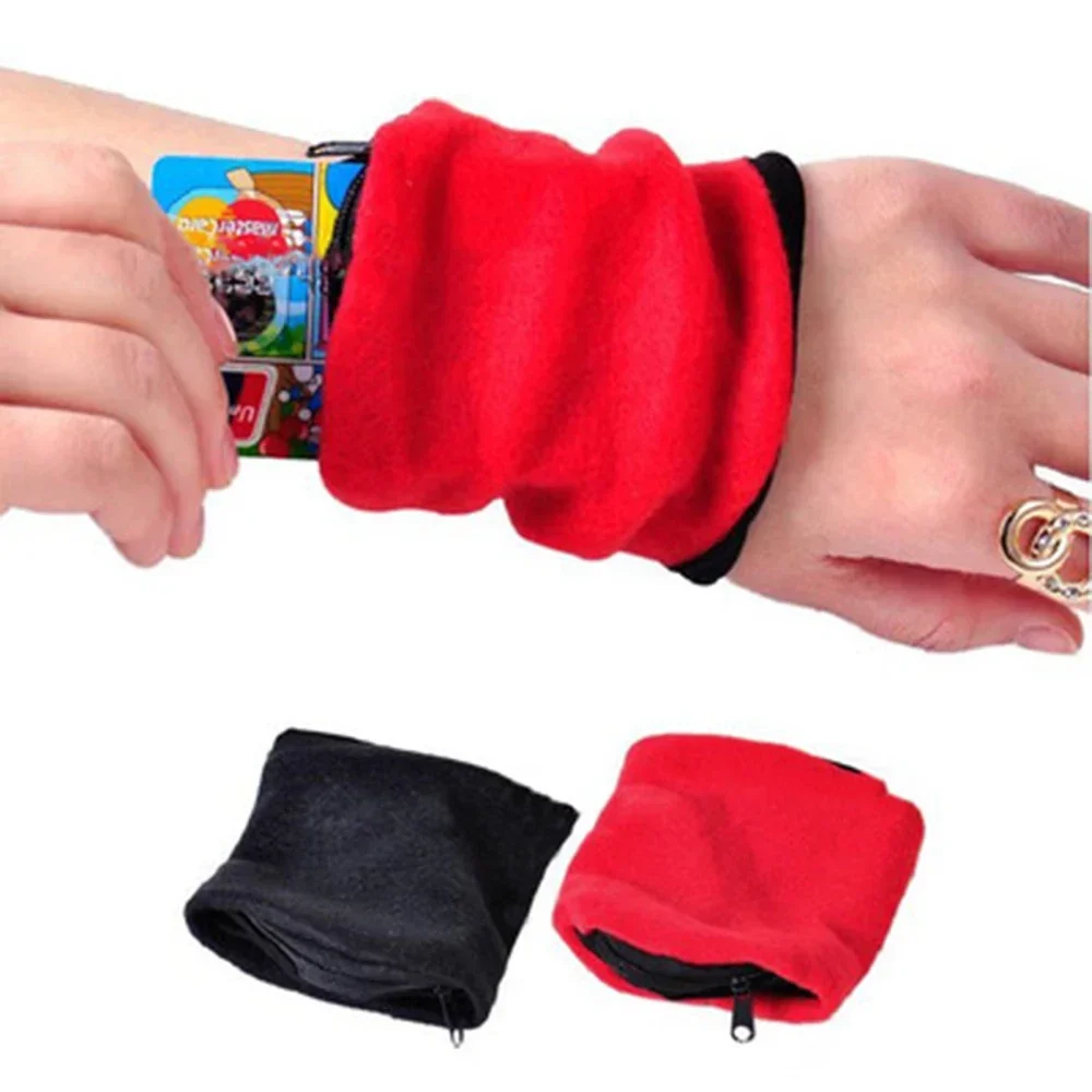 

Mini Wrist Wallet Key Pouch Band Fitness Sports Zipper Wristband Running Gym Cycling Safe Coin Purse Wrist Bag Men Women