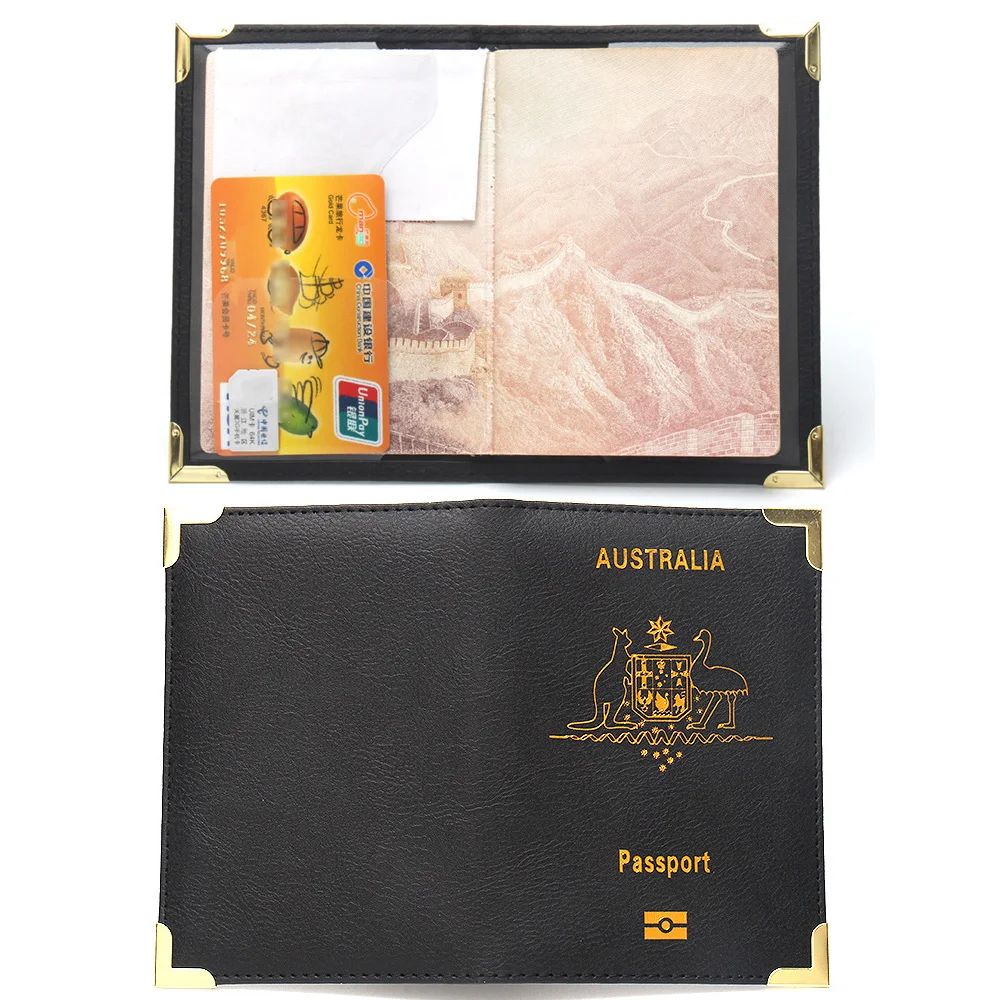 Australia Passport Cover Australian Travel Passport Wallet ID Card Holder Case