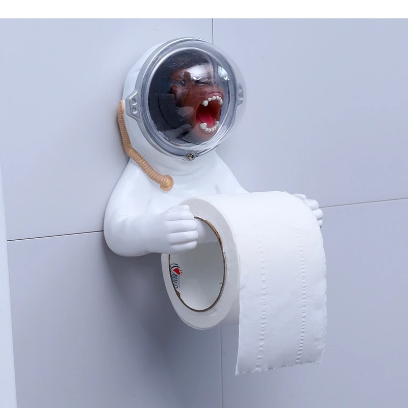 Vinyl Paper Towel Holders Resin Shape Napkin Toilet Racks Home Bathroom Wall Mounted Tissue