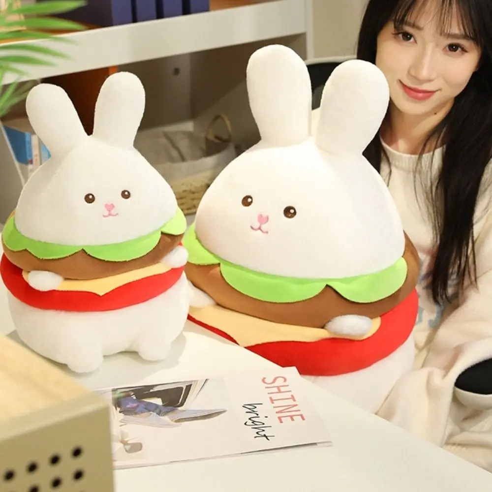 

PP Cotton Hamburger Bunny Plush Doll 25/35cm Stuffed Hamburger Rabbit Plush Toys Soft Cute Baby Rabbit Sleeping Pillow