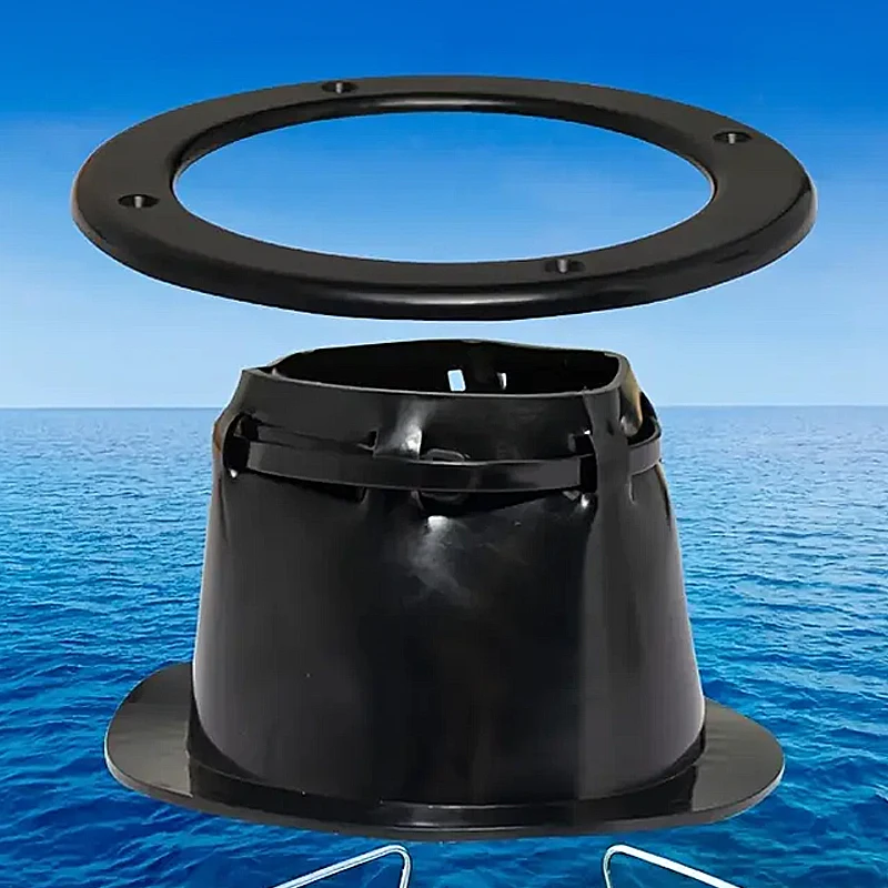 

1Pc Waterproof Piercing Cable Protective 120mm 4.72inch Transom Boat Steering Cable Boot Motorwell With Wire Tie Black