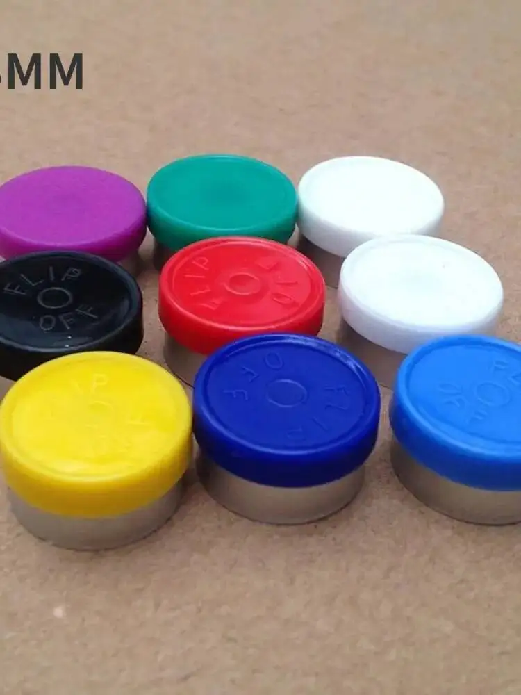 13MM aluminiowa pokrywa zakrętka uszczelniająca butelka z płynem kosmetycznym uszczelniona plastikowa kombinacja pusta pełna 100 sztuk szklane butelki z surowicą