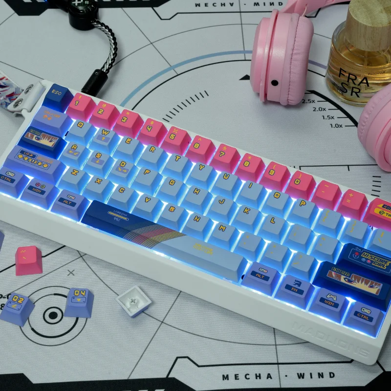Girl keycap original height full five-sided hot sublimation 130 keys suitable for mechanical magnetic axis keyboard