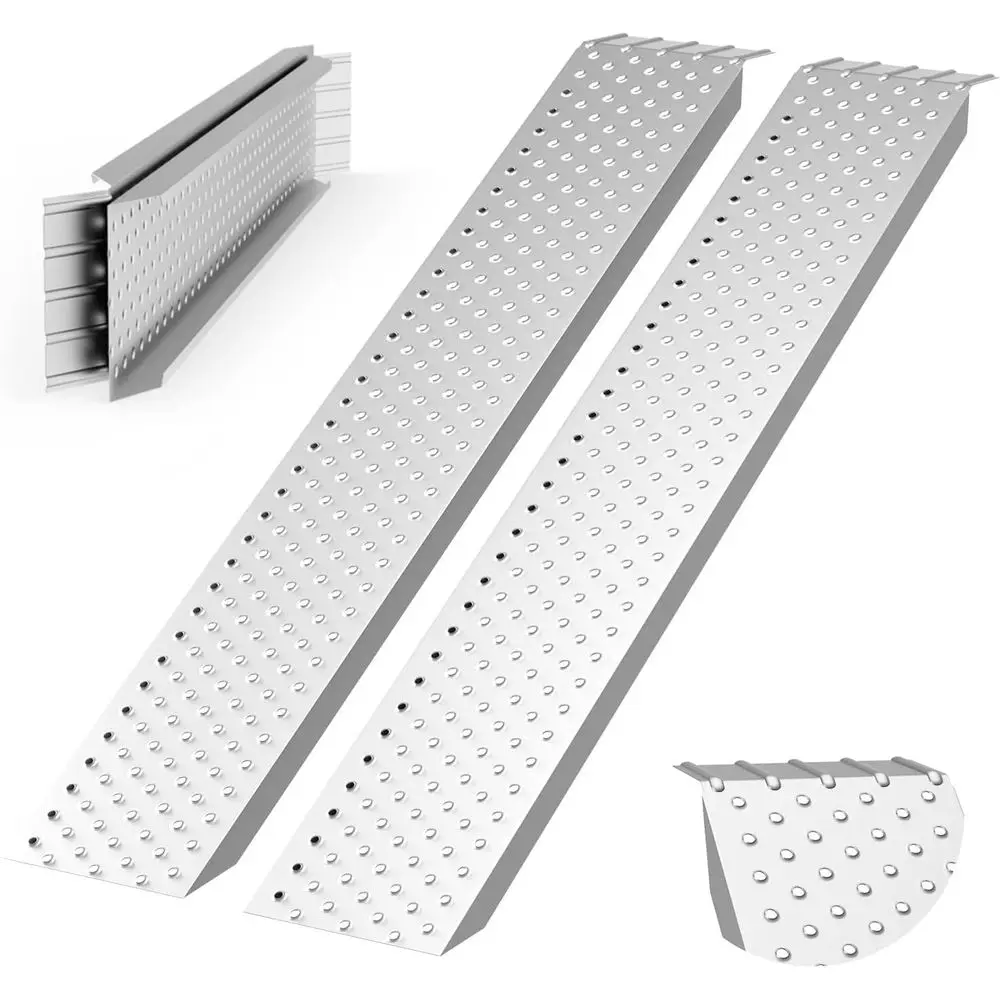 

2 шт. трапов для перевозки на грузовике, 9x63 дюймов, грузоподъемность 880 фунтов, нескользящие, для газонокосилок, мотоциклов и прицепов