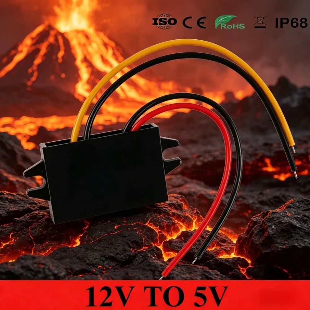12V to 5V 3A 15W DC-DC Converter Step Down Voltage Micro Mini USB Power Supply Output Adapter with Reverse Protection Car Power
