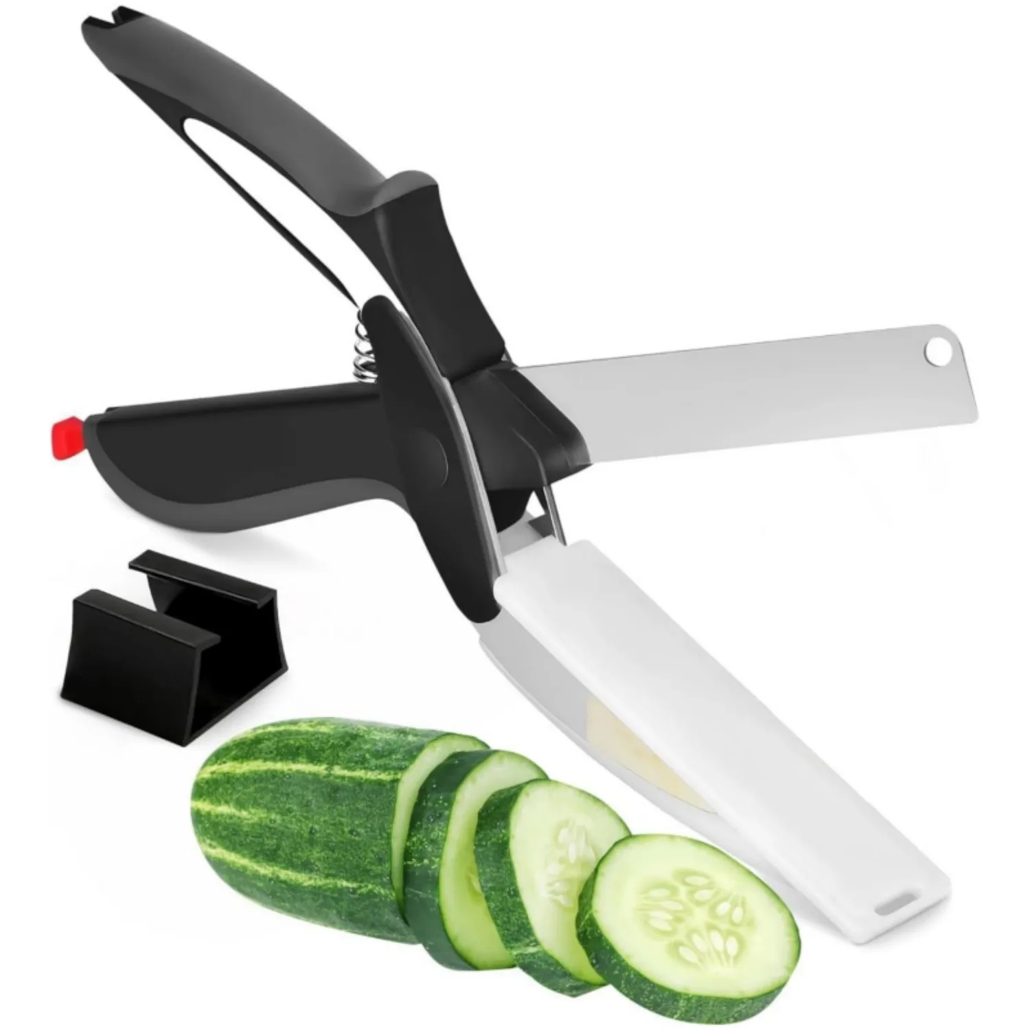Food Scissors with Cutting Board and Vegetable Knife Food Cutters Chopper Scissor with Cutting Board Attached for Fruit Salad