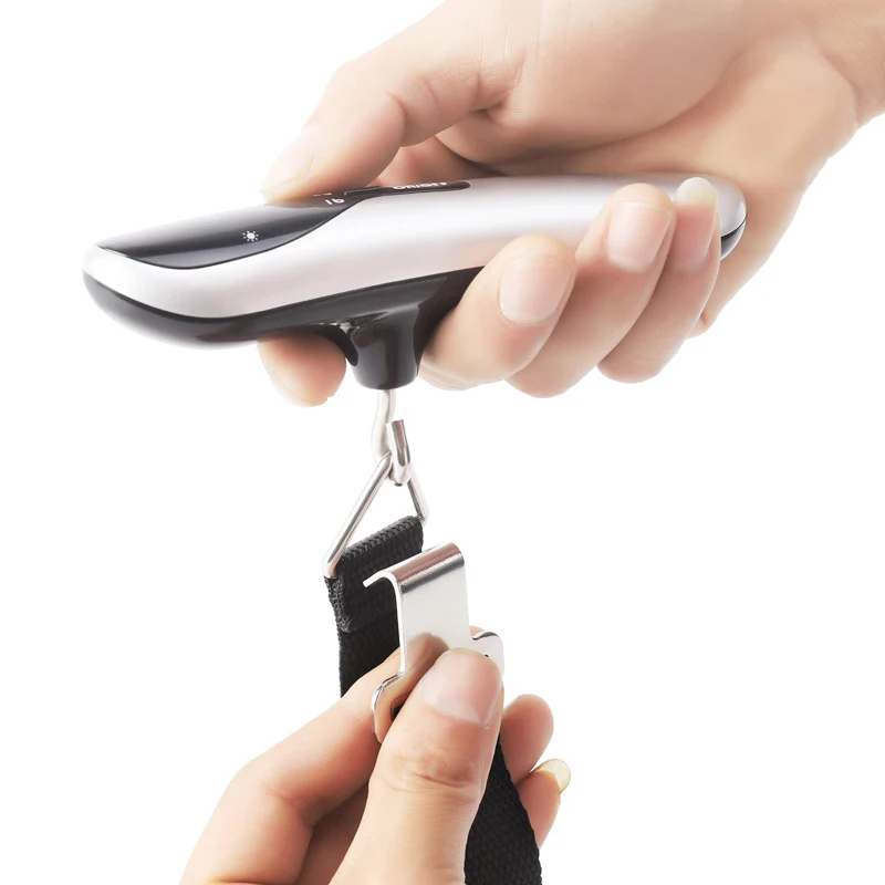 Handheld Scale Portable 50kg/110lb Electronic Hand Held Luggage Scale Hanging Scales Weight Balance Travel Suitcase Case