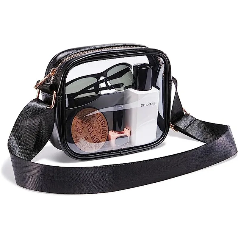 

Popular Transparent Messenger Bag Single Shoulder Portable Waterproof Multi-functional Cosmetics, Mobile Phone, Change Bag