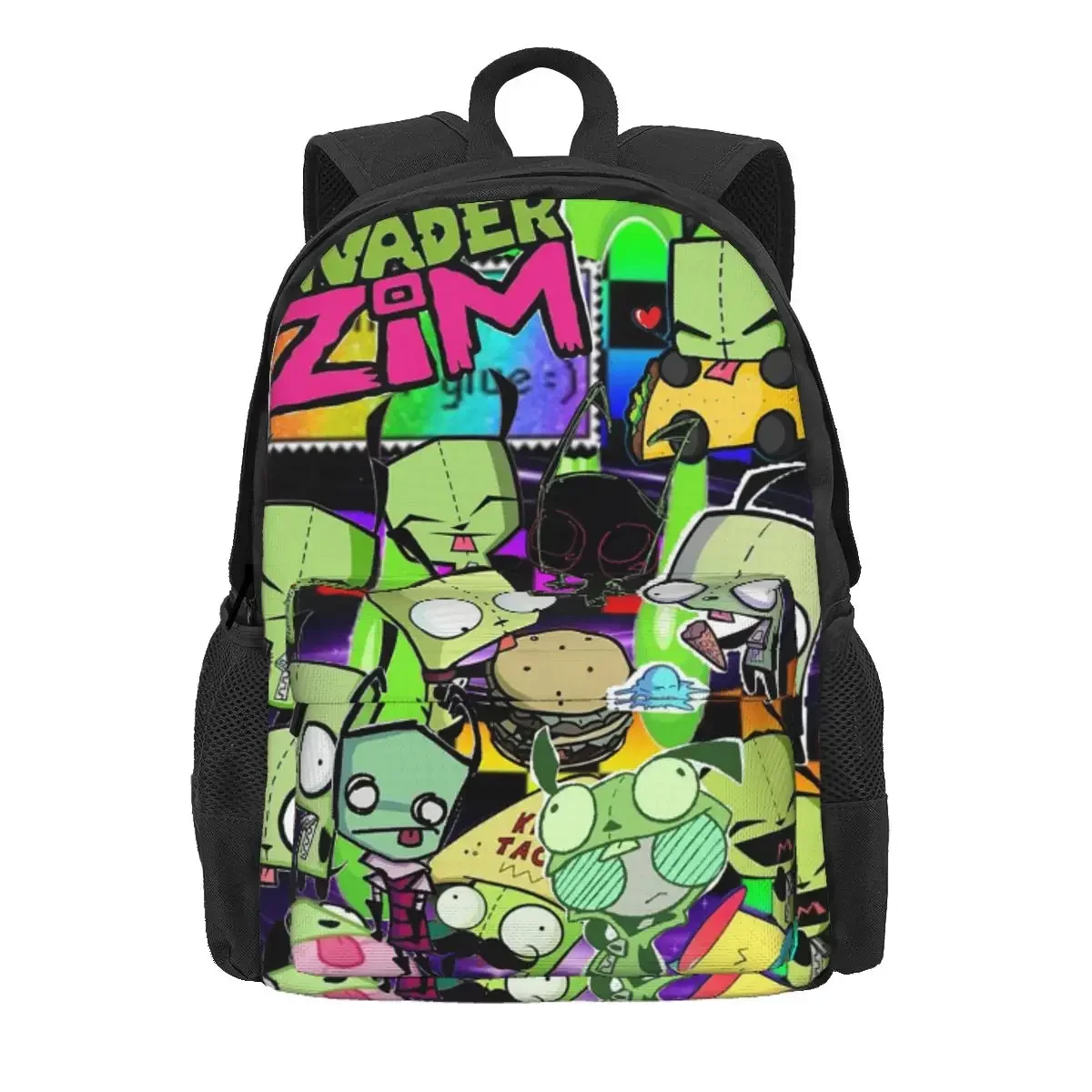 Invaders Zims Anime Cartoon Alien Backpack Daypack Large Capacity Kids BookBag School Bag Shoulder Bags for Men Women
