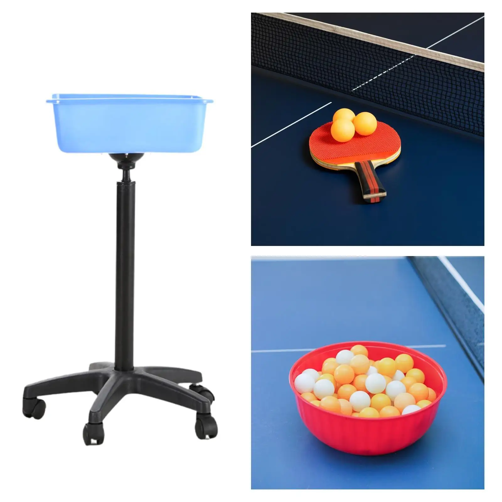 Ball Storage Stand Tennis Ball Holder Removeable Accessories Large Capacity Ping Pong Ball Collector Basin for Tennis Balls