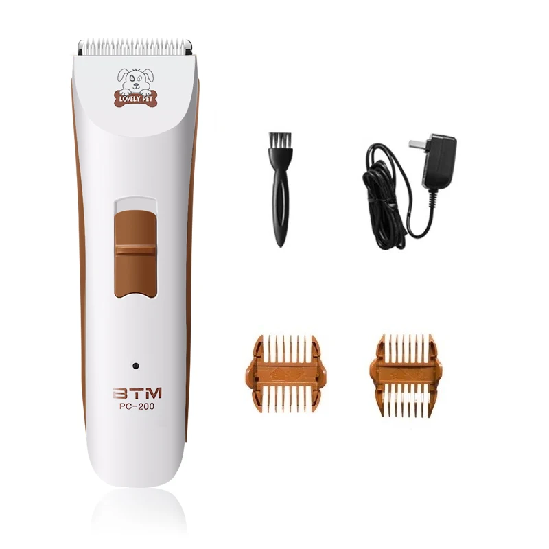 Fenice Rechargeable Electrical Pet Clipper Machine Grooming Animals Haircut Trimmer and Blade Set Low Noice