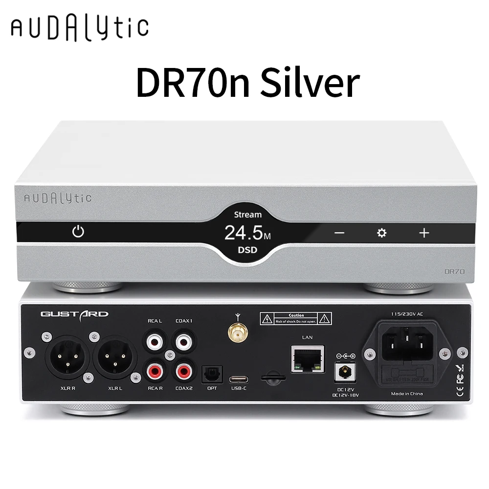 Gustard/Audalytic DR70n Network Edition R2R Streaming DAC DSD512 PCM768 Bluetooth 5.0 Decoder