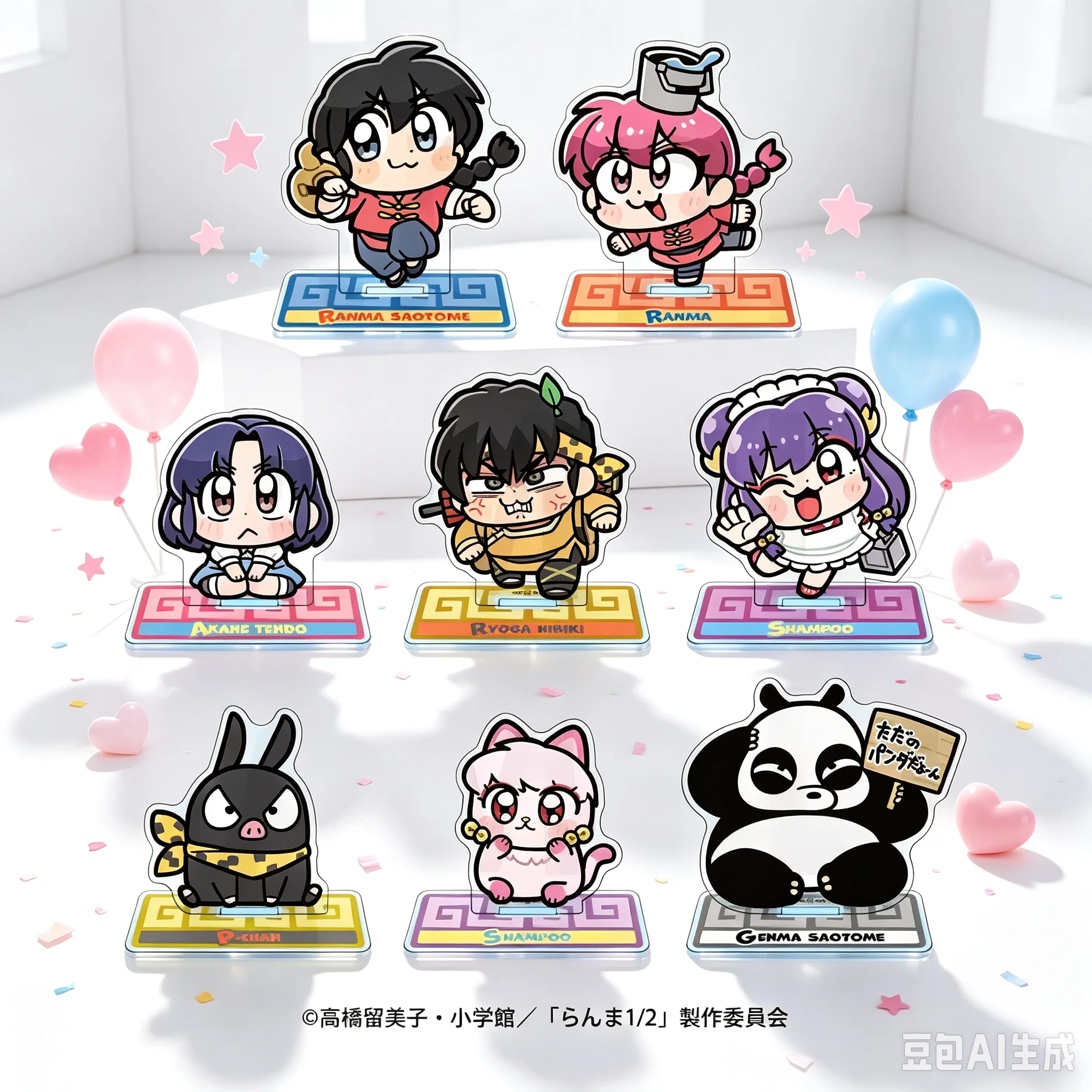 Acrylic Stand Model High Pixel Hot 10CM Anime Ranma 1/2 Model Action Figure Peripheral Collection Decorations Gifts Hot Keychain
