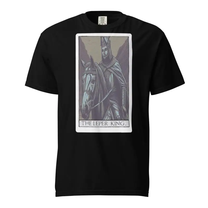 Camiseta para hombre Leper King Baldwin IV Tarot Card Cruzada Historia Reino del Cielo