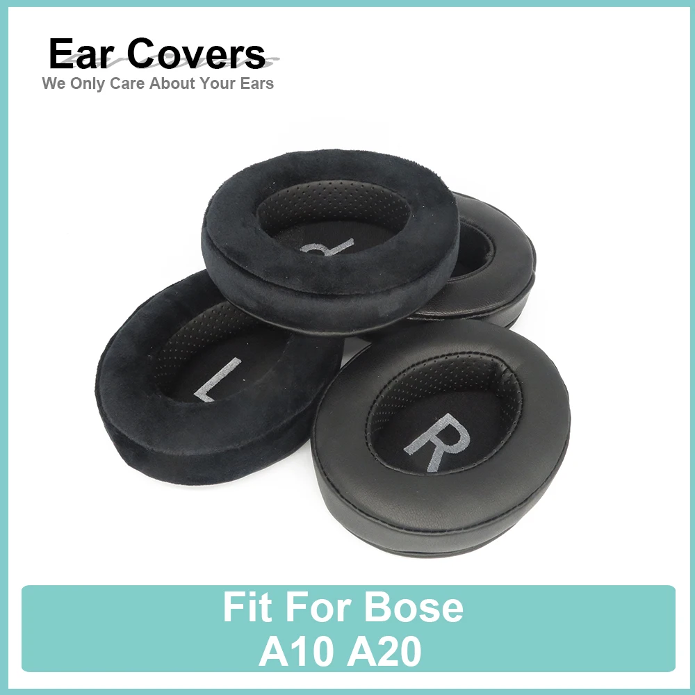 Earpads For Bose A10 A20 Headphone Earcushions Protein Velour Sheepskin Pads Foam Ear Pads Black