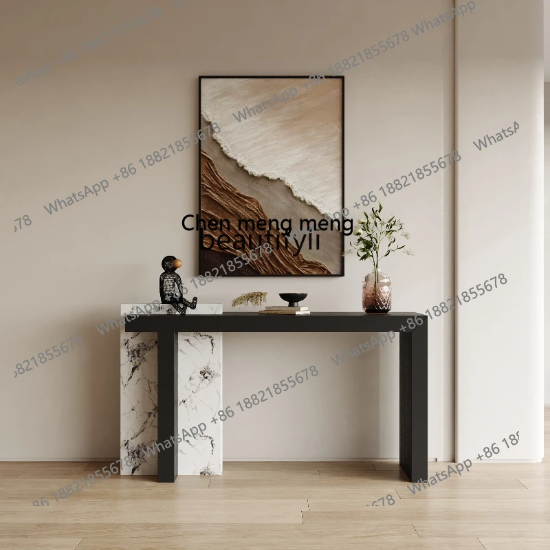 X  French retro solid wood entrance Taichung antique entrance table American living room corridor  decorative entrance cabinet