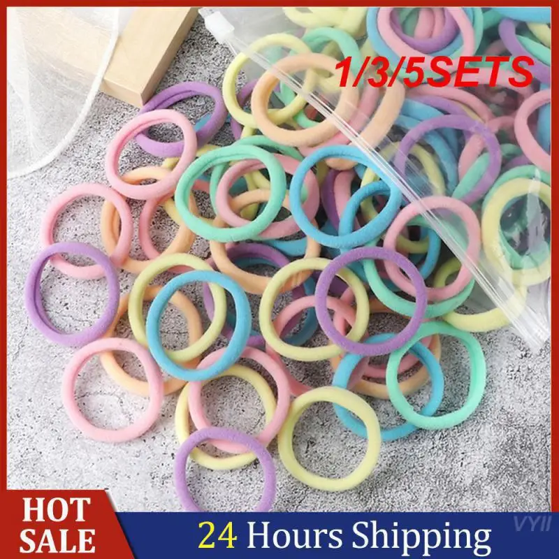 1/3/5SETS Elastic Headband High Elasticity Fabric Art Hair Ring Firm Hair Rope Durable Hair Accessories