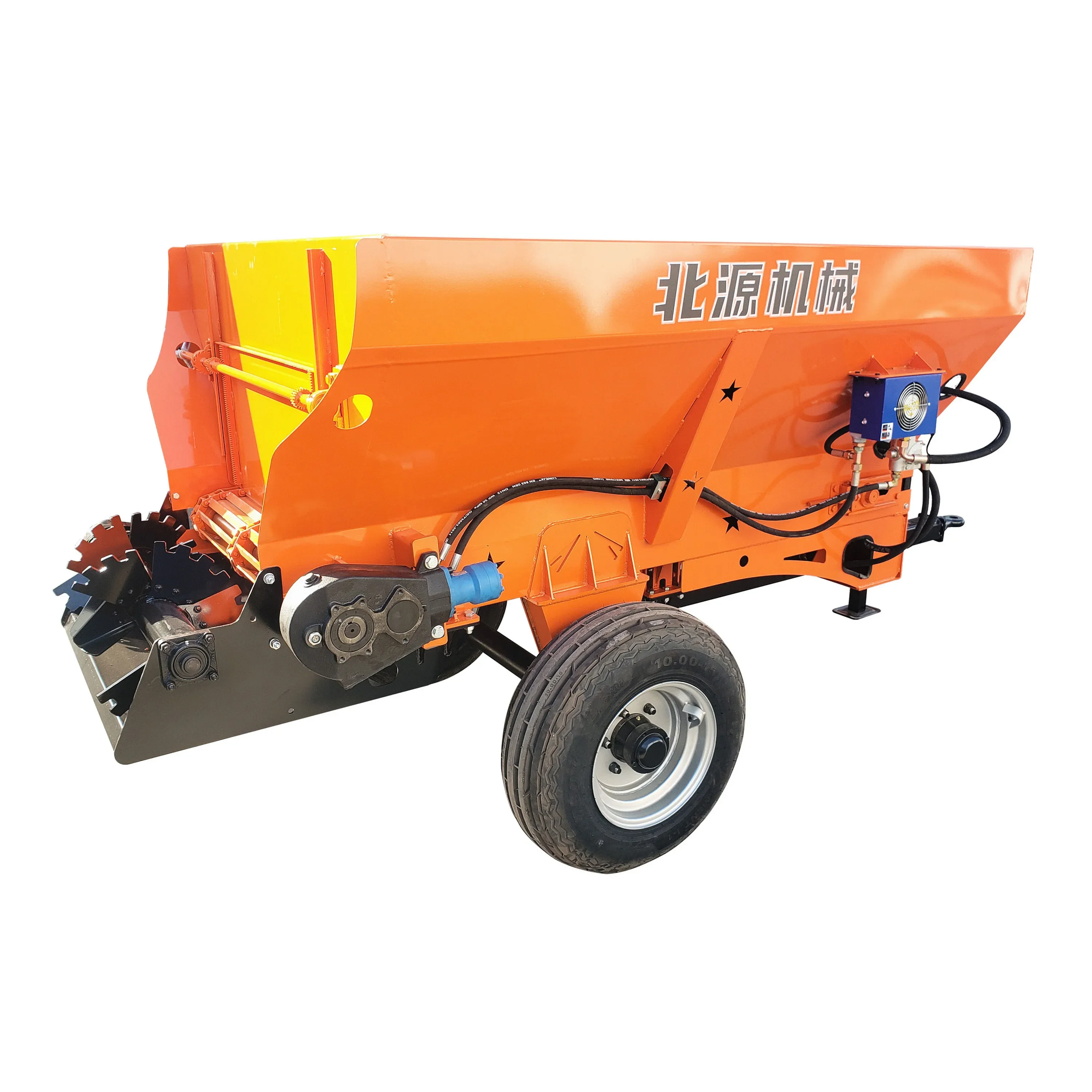 30-60HP tractor trailed mini horizontal beater lime muck agricultural Cow and sheep dung spreader Manure spreader