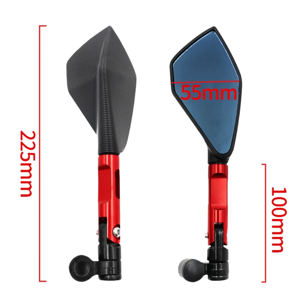 Motorcycle Modified CNC Rearview Mirror Street Car Moped Scooter Rearview Mirror Universal Accessories