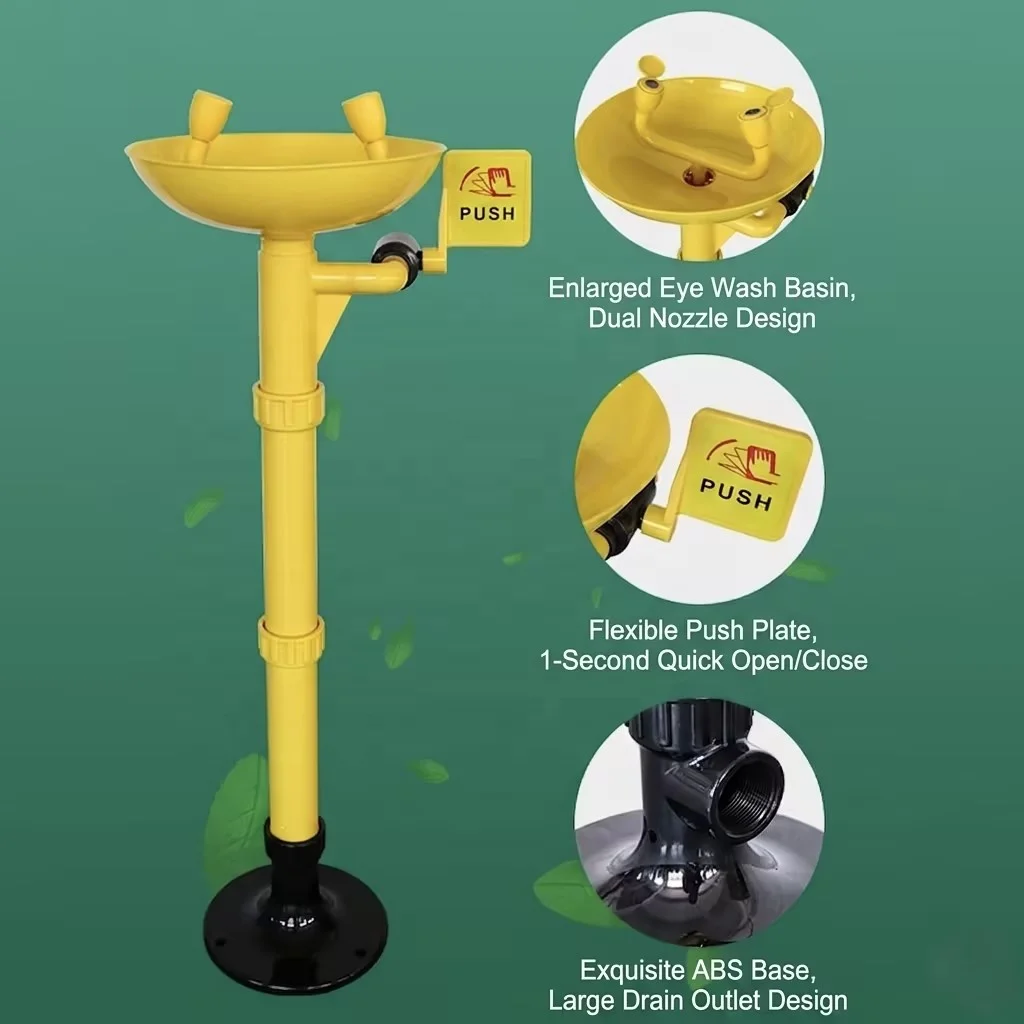 Eye wash station, safety shower, eye wash, laboratory emergency shower, eye wash ABS coating CE certification