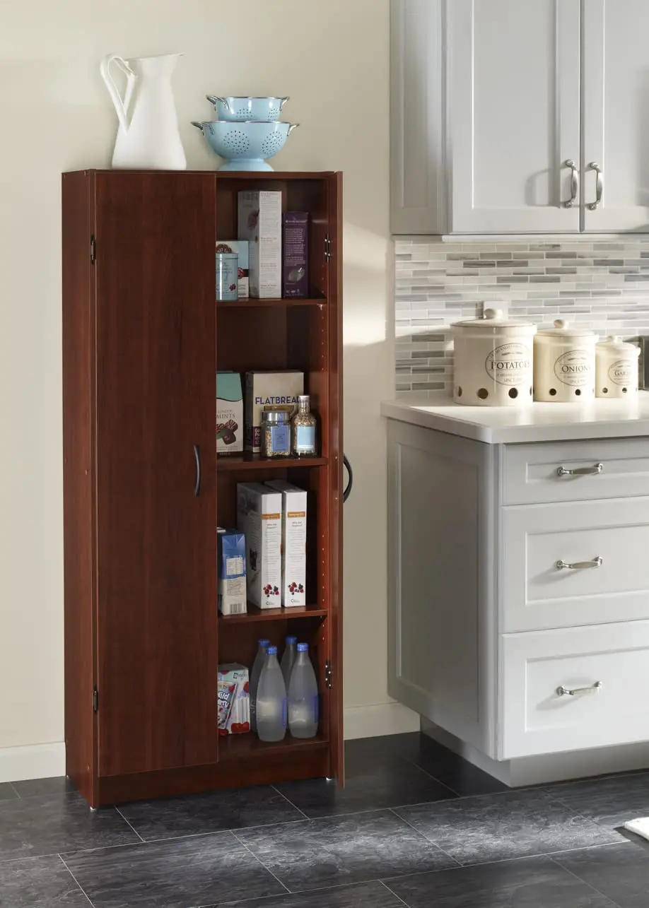 White Pantry Cabinet Cupboard with Adjustable Shelves for Kitchen Storage 32 Sdf2197c4474741a4bc4016ee8b94c99cM White Pantry Cabinet Cupboard with Adjustable Shelves for Kitchen Storage