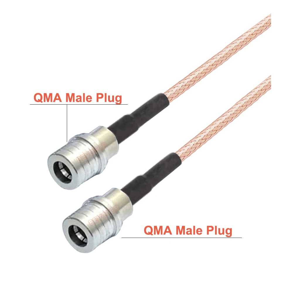 1Pcs QMA Male Plug to Waterproof QMA Female Bulkhead Jack RG316 RF Coaxial Cable 50 Ohm 10cm-15m image 6