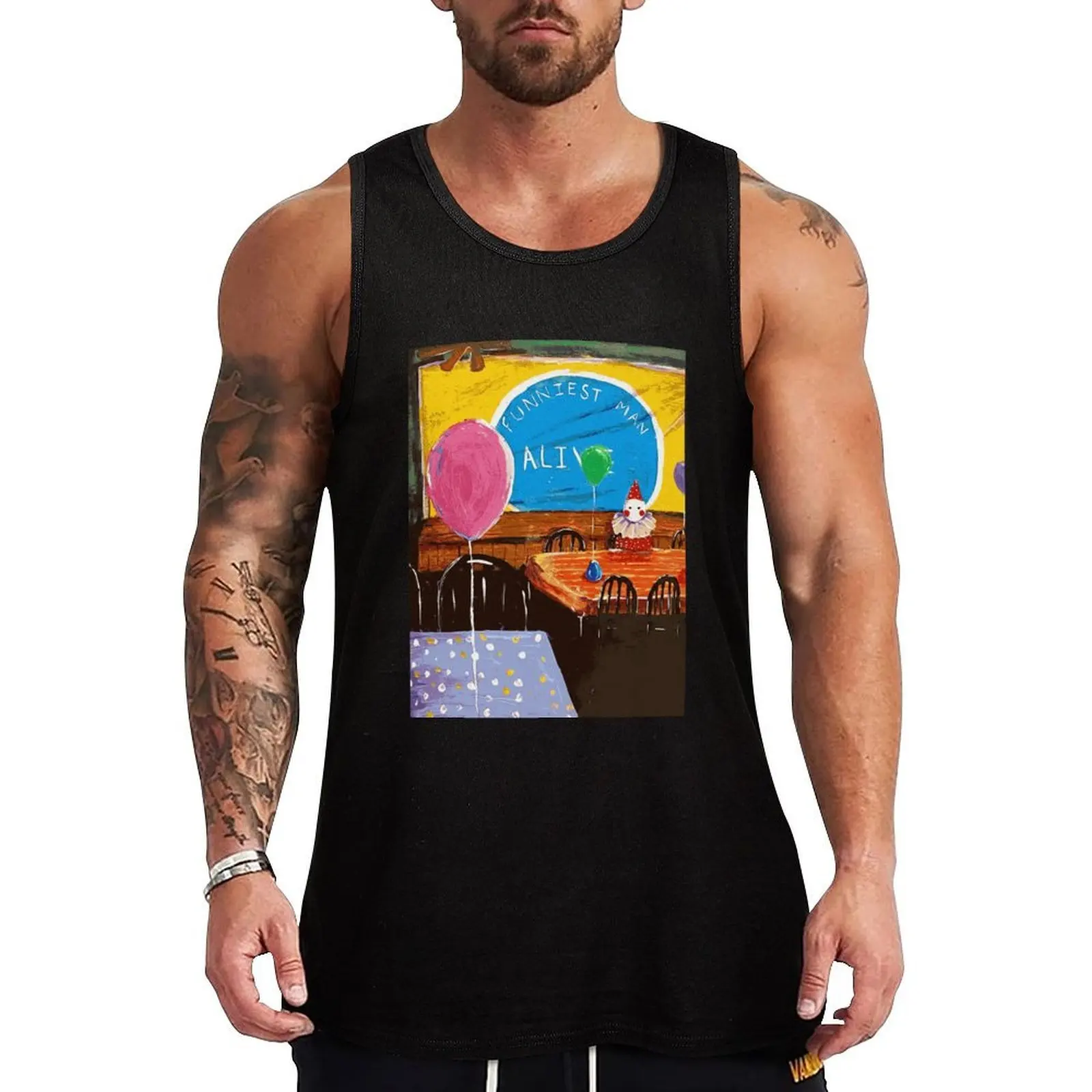 Funniest Man Alive Tank Top Athletic Muscle Tank Top Workout Sleeveless Training