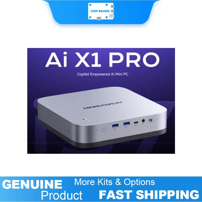 Minisforum AI X1 Pro-370 mini PC features AMD Ryzen AI 9 HX 370 processor with 32GB DDR5 memory, 1TB SSD storage and WiFi 7