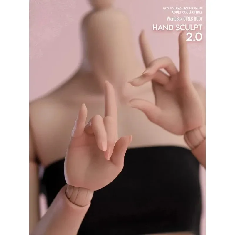 Worldbox 1/6 AT208 chica antebrazo AT209 formas de mano femenina ajuste 12 ''AT201 AT202 AT203 AT206 soldado figuras de juguete cuerpo muñecas