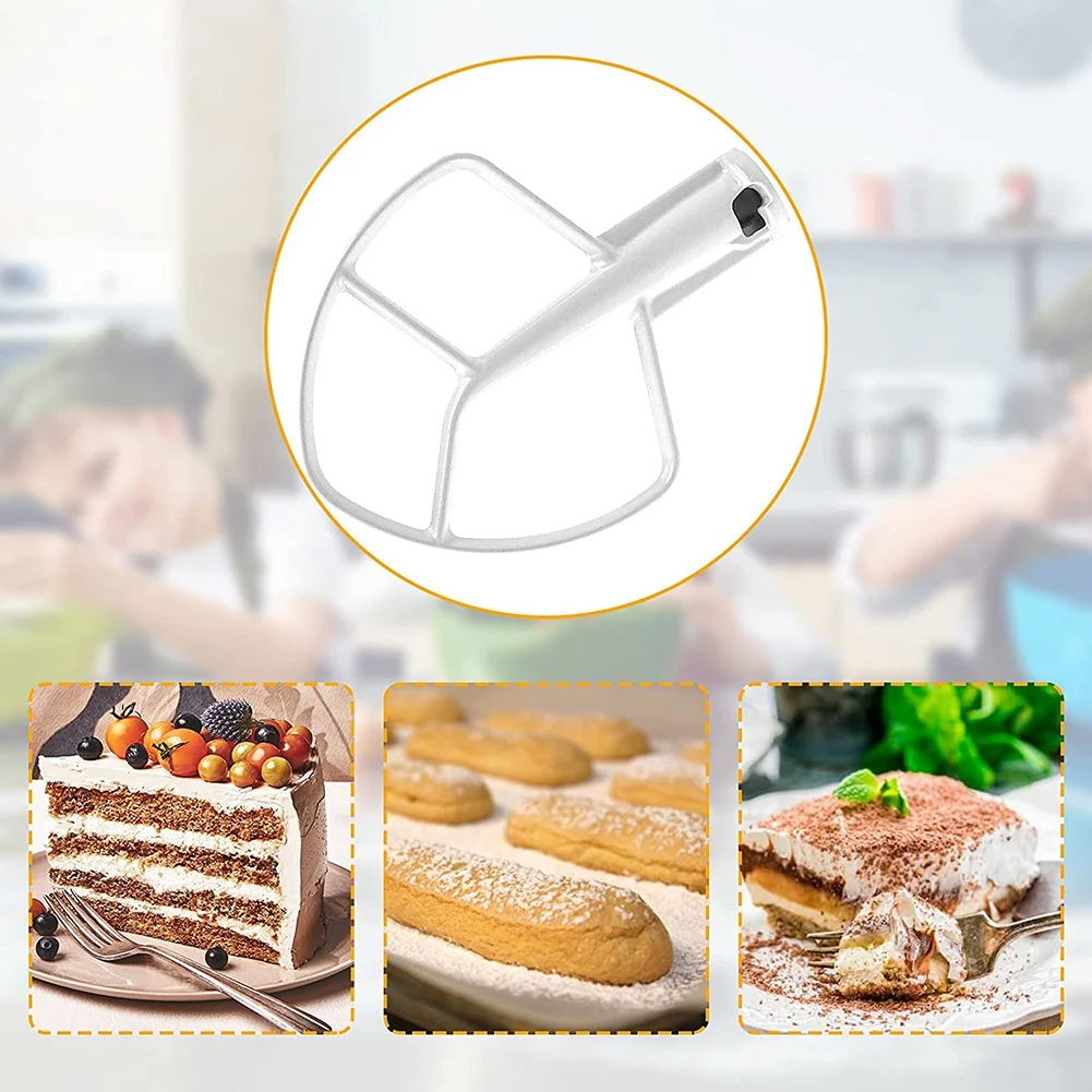 Batidor plano recubierto de ayuda para batidora de cocina K5AB K5SS, repuesto para batidora KitchenAid W 10807813 , 9707670   Accesorios