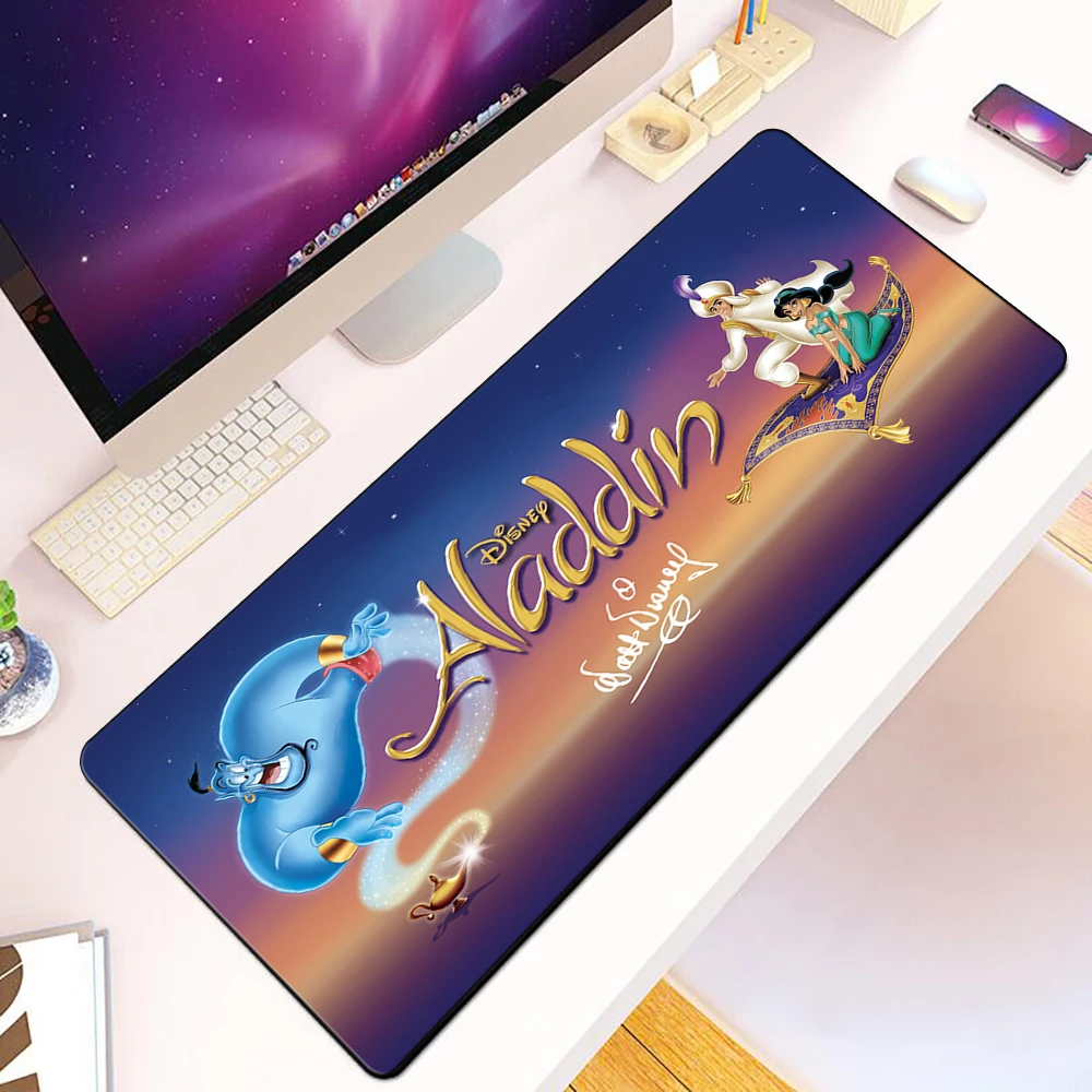 Disney Aladdin Magic Lamp Mouse pad HD-Druck Computers pieler Sperr kante rutsch feste Mauspad xxl90x40cm Tastatur PC Schreibtisch Pad