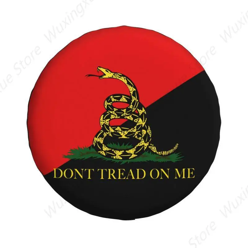 Custom Don't Tread On Me Gadsden Flag Tire Cover 4WD 4x4 RV Spare Wheel Protector for Toyota RAV4 Prado 14