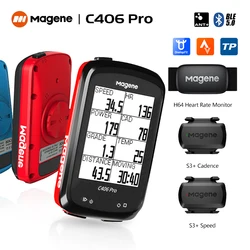 Magene C406 Pro Bicycle GPS Navigation Computer MTB Road Cycle Smart Wireless IPX6 Waterproof Speedometer English Version Sensor